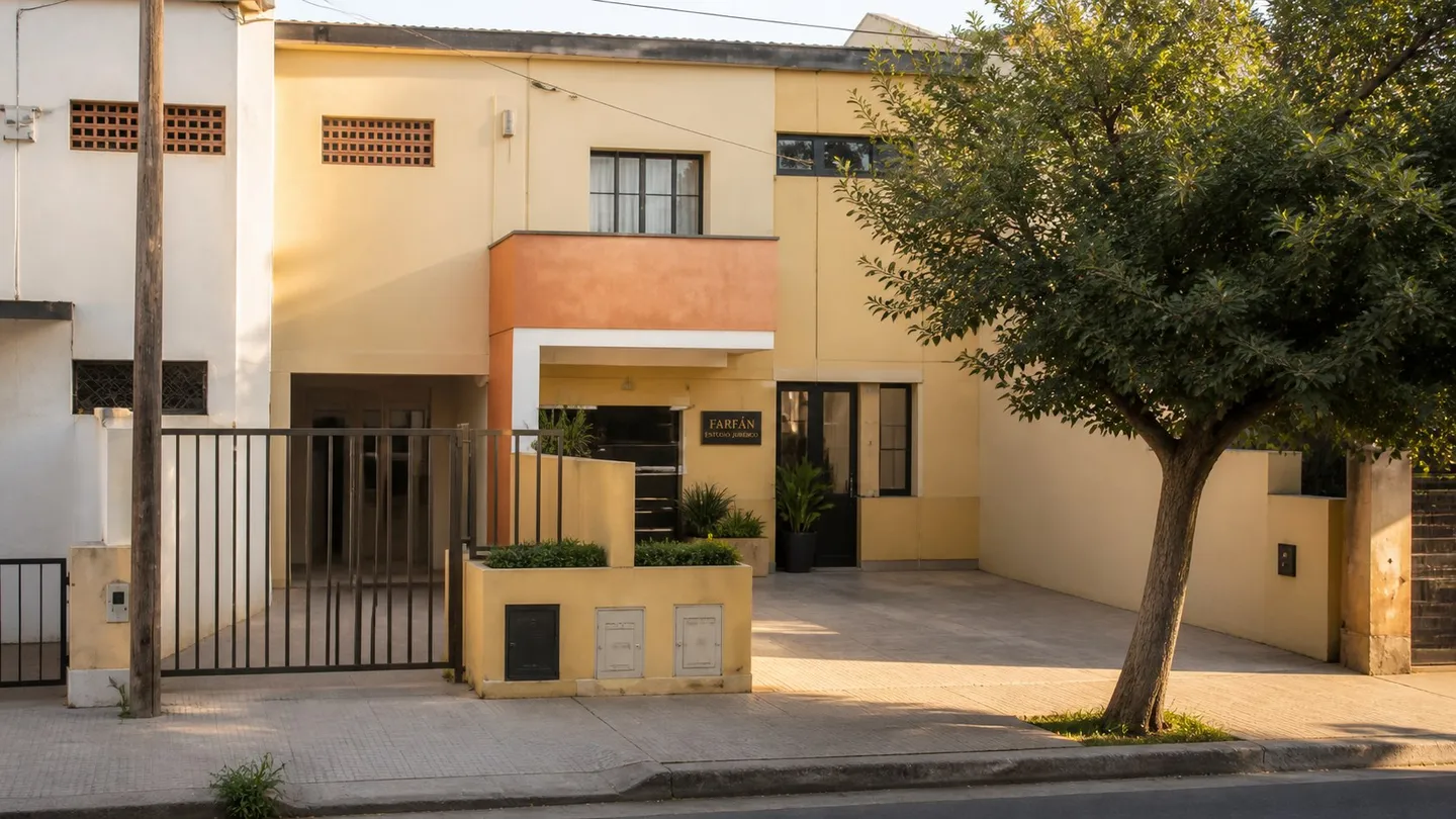 Frente del Estudio Jurídico Farfán en Carrizo N° 672, San Salvador de Jujuy